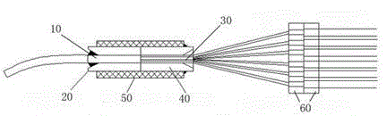 Multi-core optical fiber connection structure