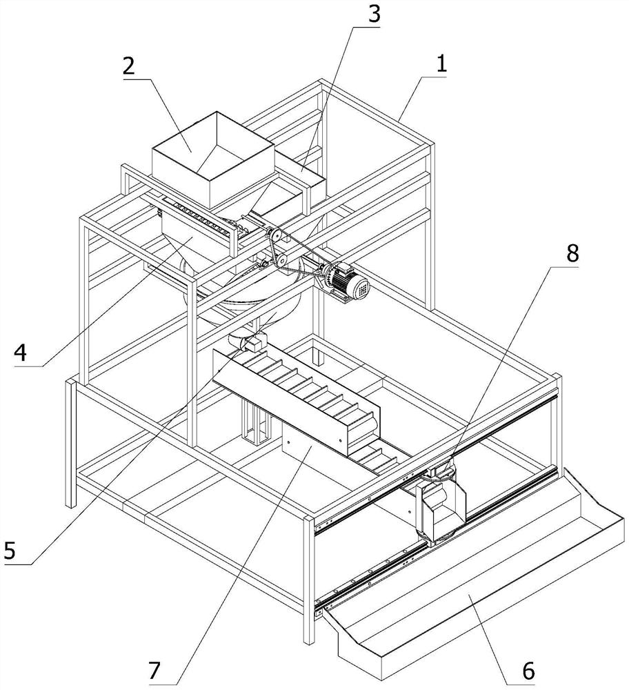 Feeding device and feeding method based on meat duck feeding