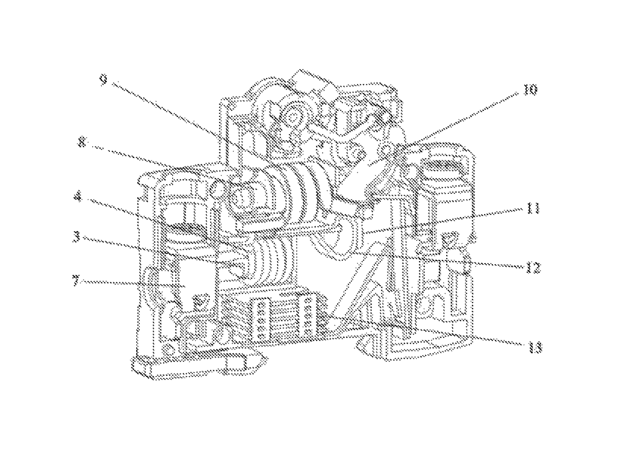 Circuit breaker for hierarchically controlling short-circuit current and trips