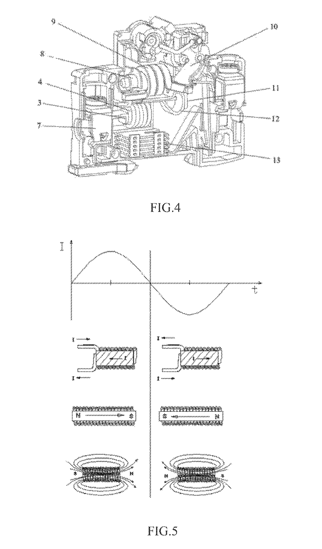 Circuit breaker for hierarchically controlling short-circuit current and trips