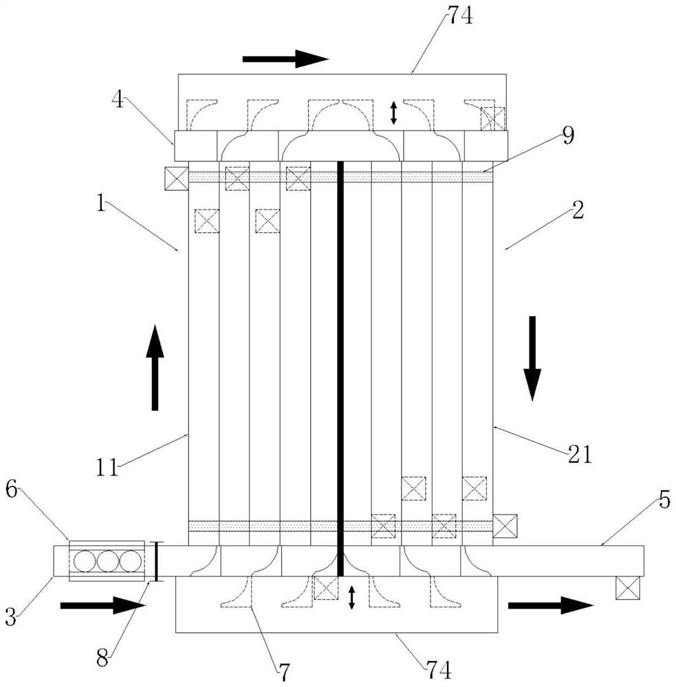 Automatic buffer conveying system