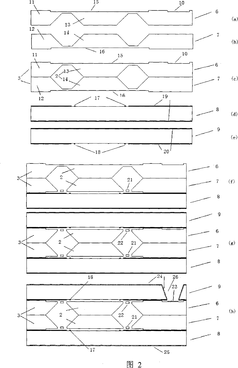 Symmetrical straight beam structure condenser type micro-acceleration sensor and manufacturing method thereof