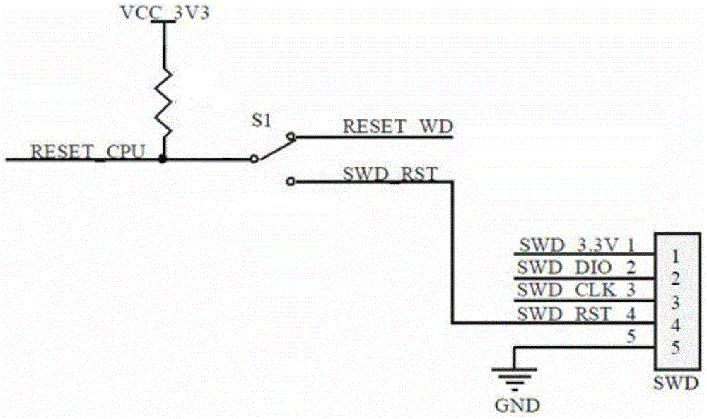 Jumper-free circuit for program running and JTAG program downloading