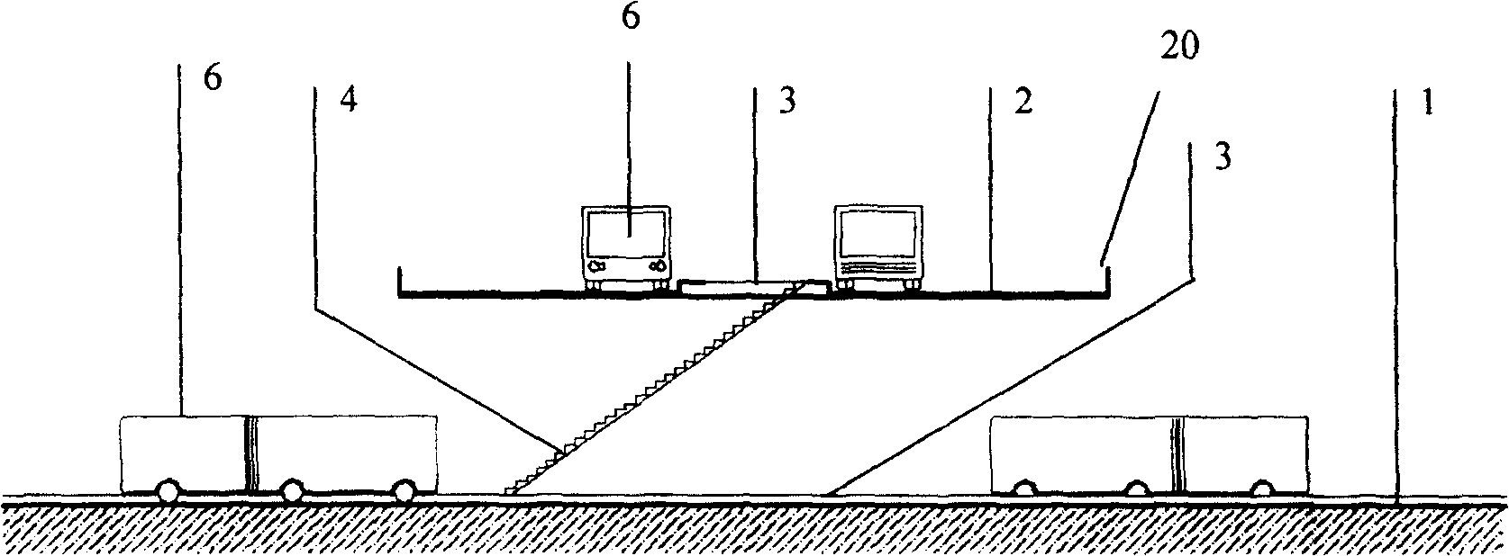 Zero commuter station structure of bus and zero transferring fast public traffic system