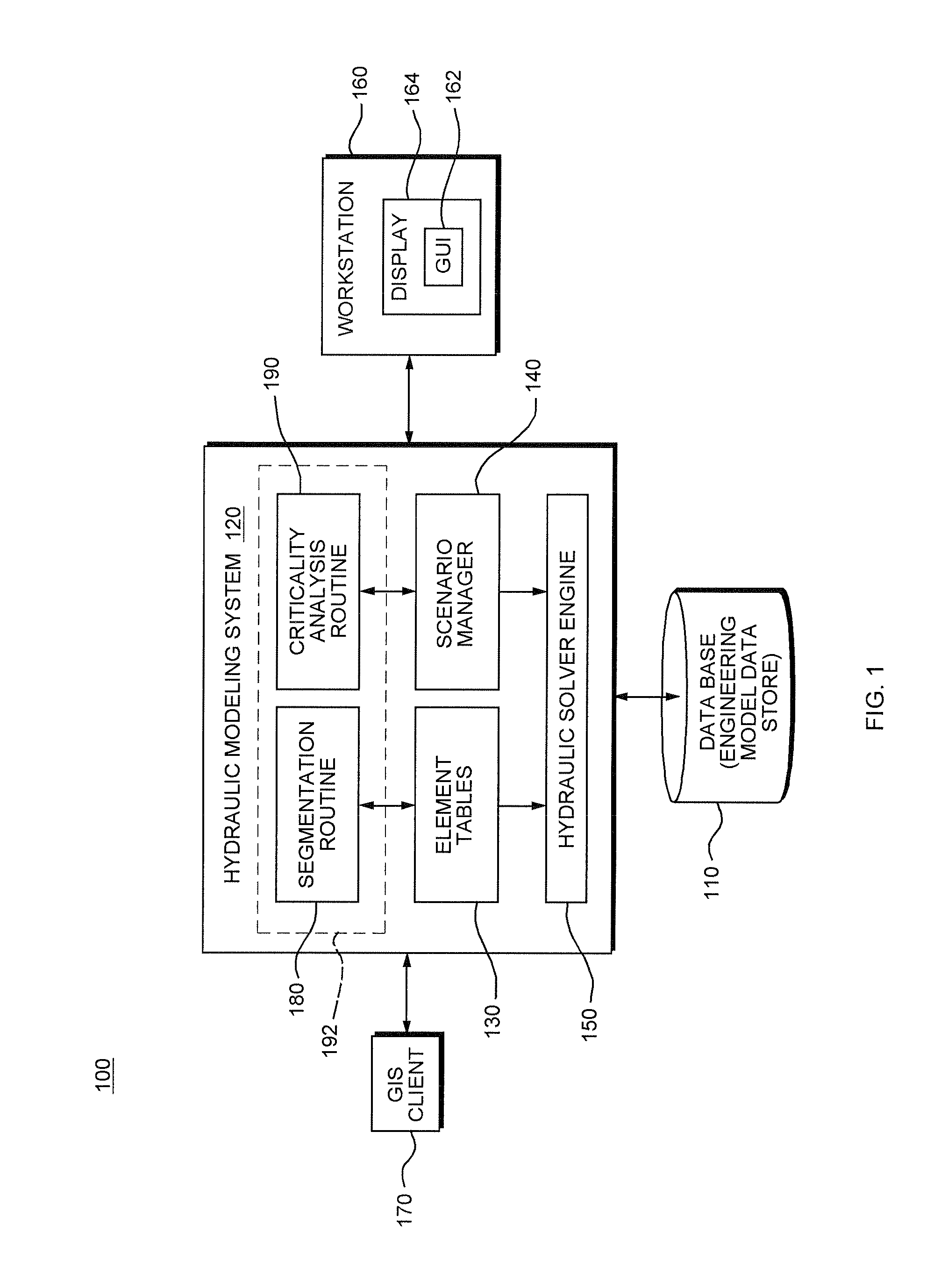 Computer modeling software for analysis of the criticality of elements in a water distribution system