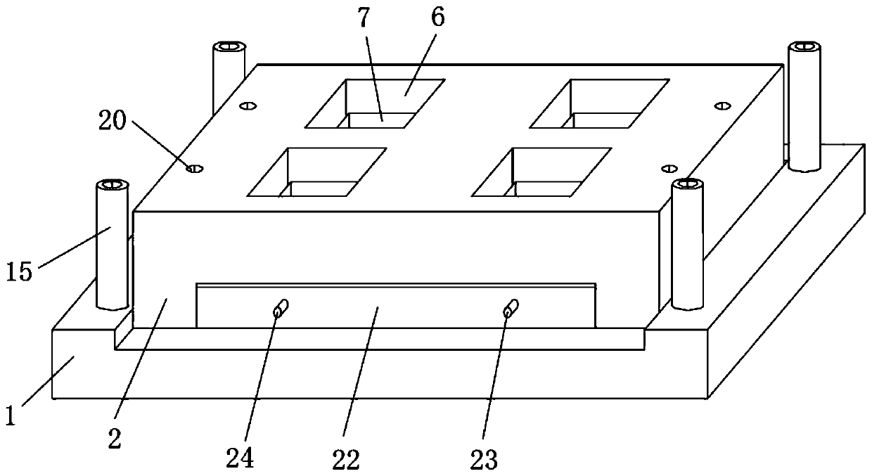 One-time forming pressure injection mold for furniture production