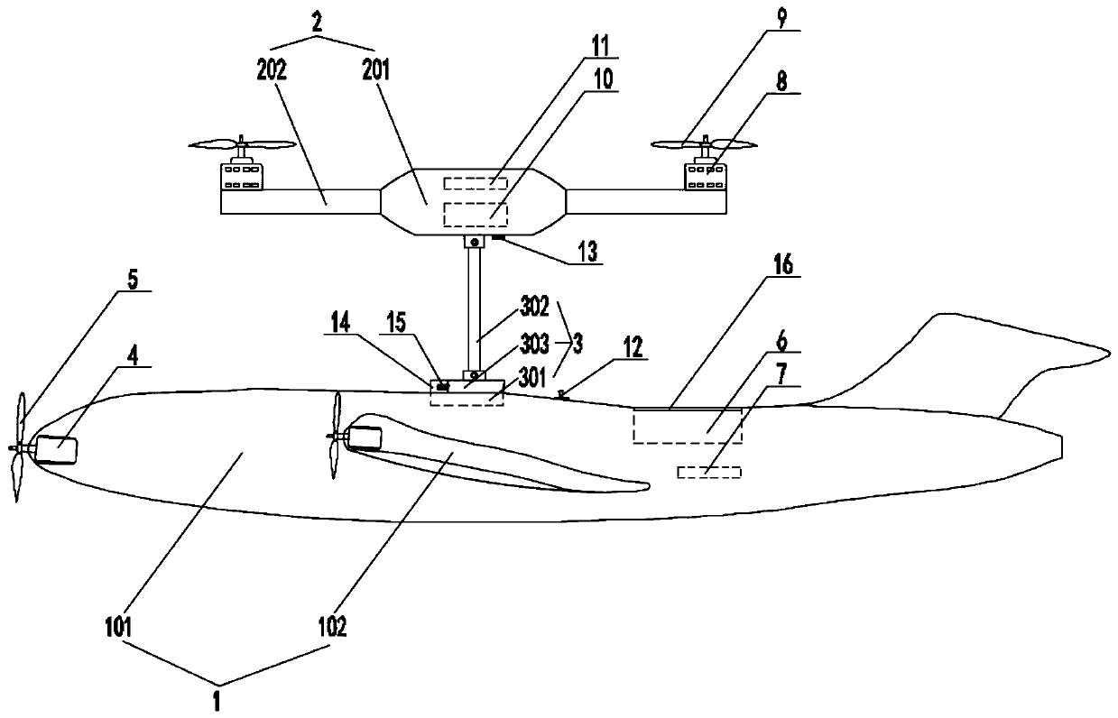 Fixed-wing unmanned aerial vehicle capable of realizing vertical take-off