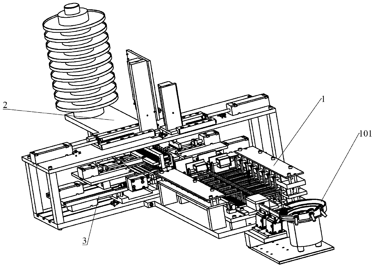 A wire feeding structure of an automatic bead stringing machine