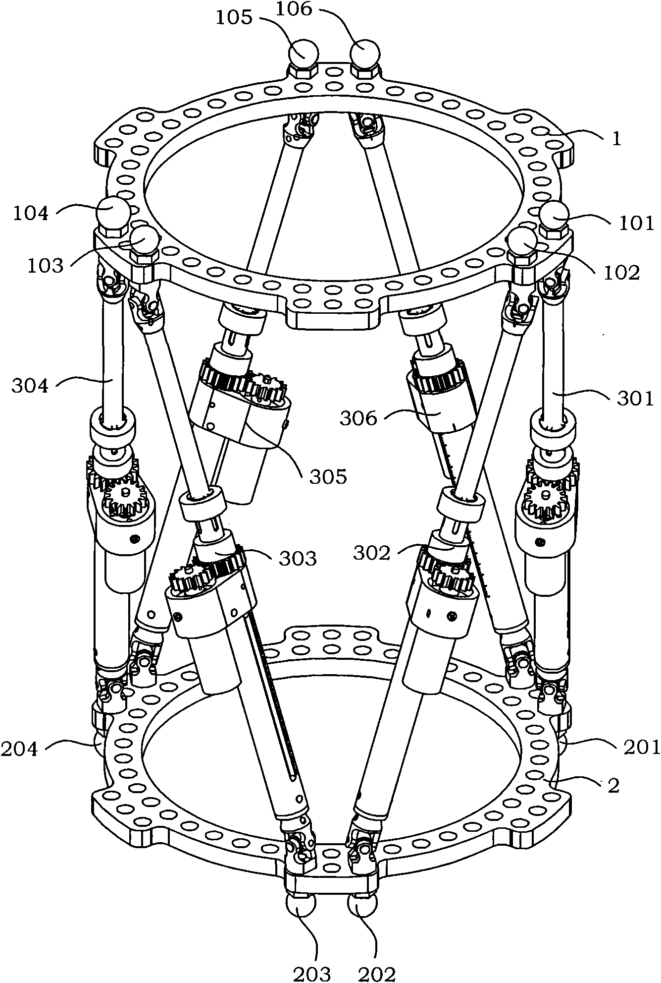 Virtual and real resetting registration method of long bone based on six-degree-of-freedom parallel connection mechanism