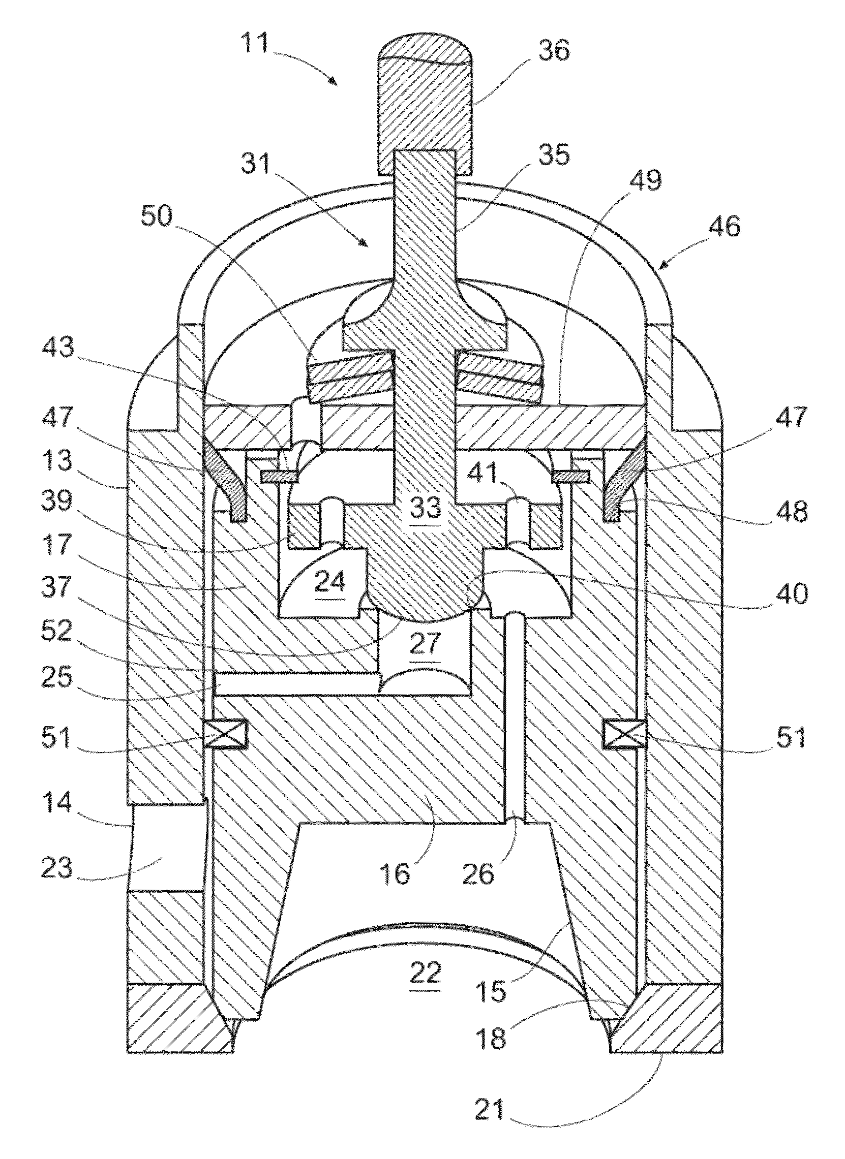 Pressure balanced spring loaded overtravel sealing apparatus