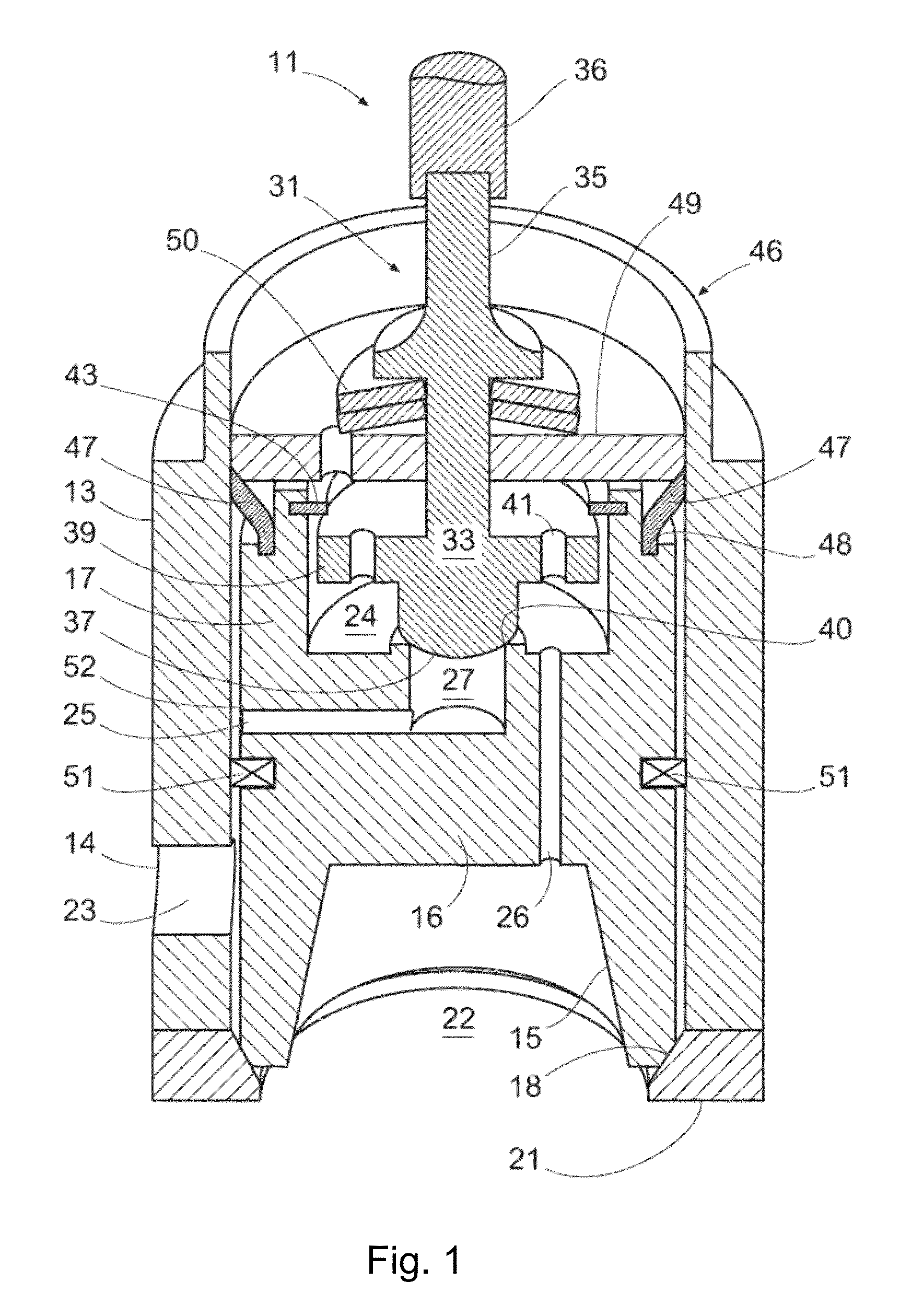 Pressure balanced spring loaded overtravel sealing apparatus