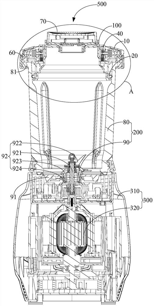 Cup cover assembly and food processor