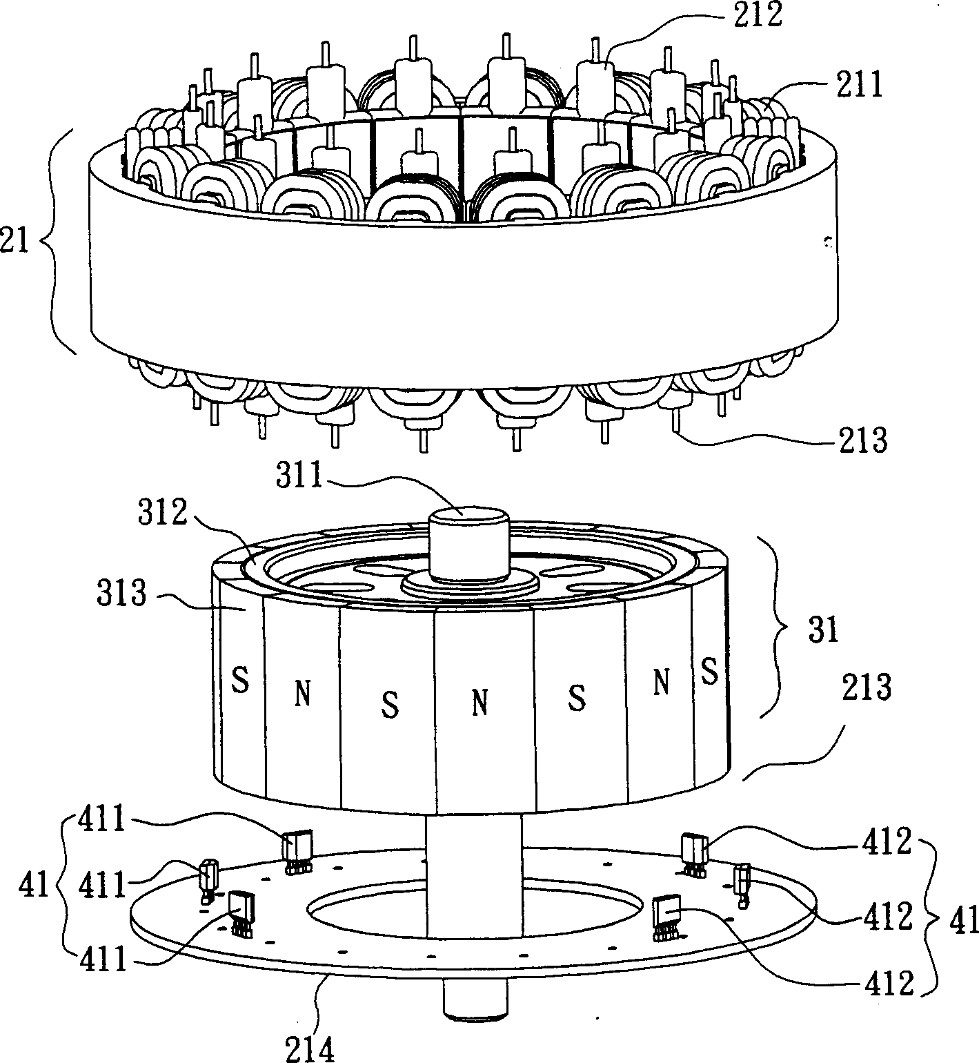 Rotation speed raising device for permanent magnetic motor