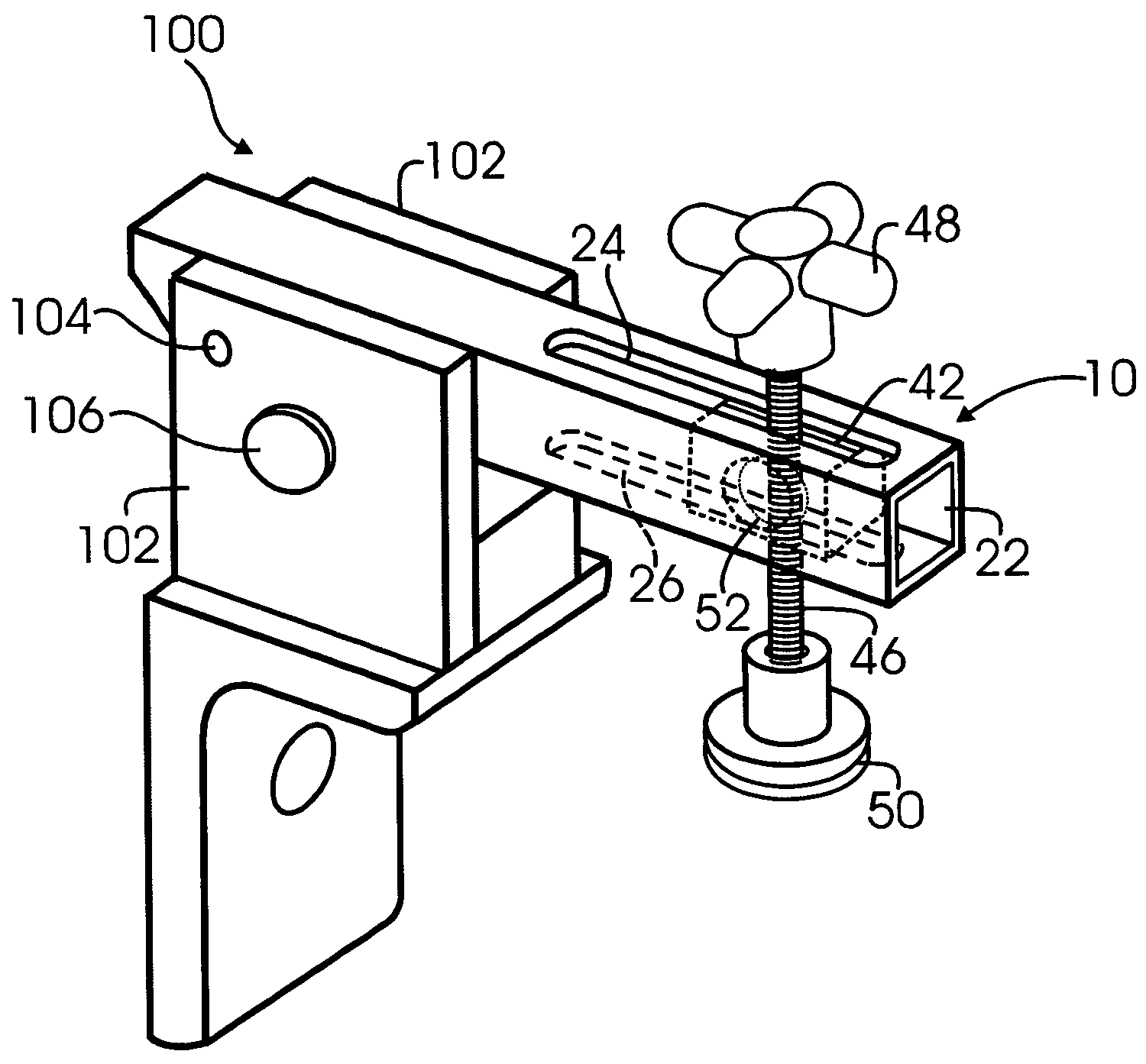 Clamp with magnetic spindle positioner