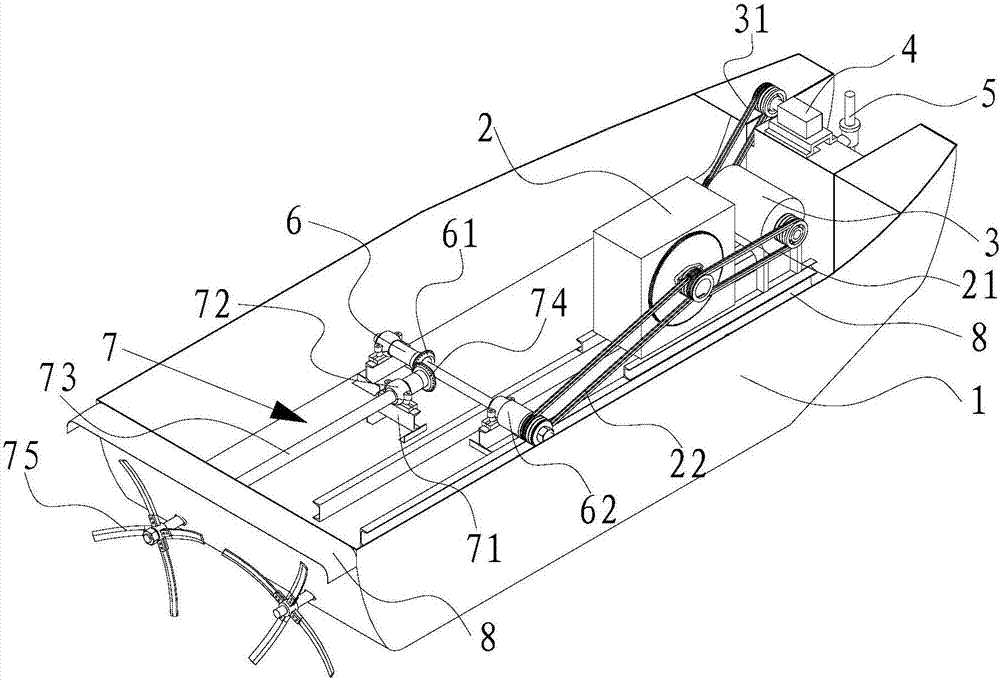 Multifunctional water mowing device