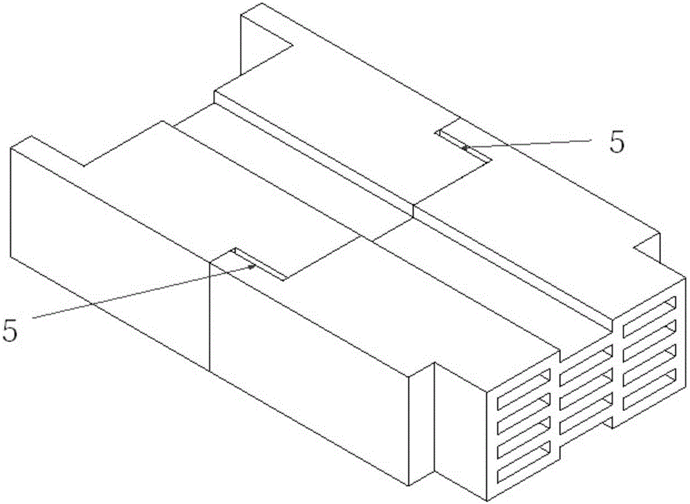 Self-heat-insulating building block brick of tenon-mortise heat cutoff bridge