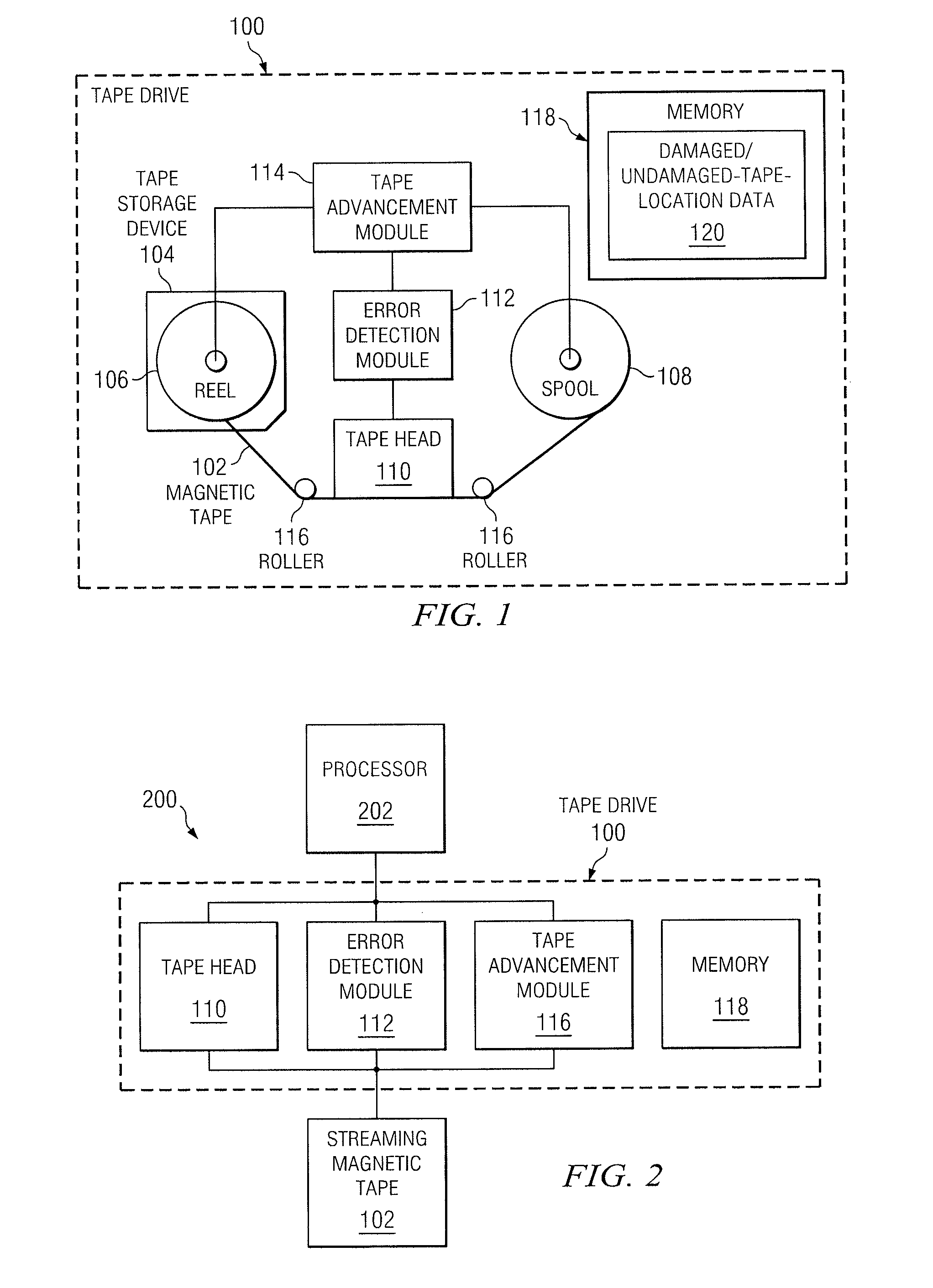Systems and methods for storing data to magnetic tape having damaged areas