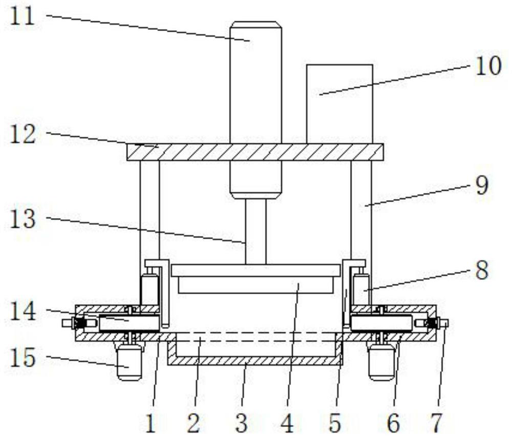 Continuous die cutting device with good limiting effect for tank end cover and application method of continuous die cutting device