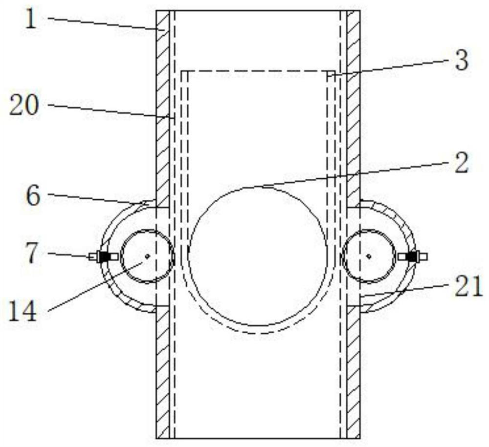 Continuous die cutting device with good limiting effect for tank end cover and application method of continuous die cutting device