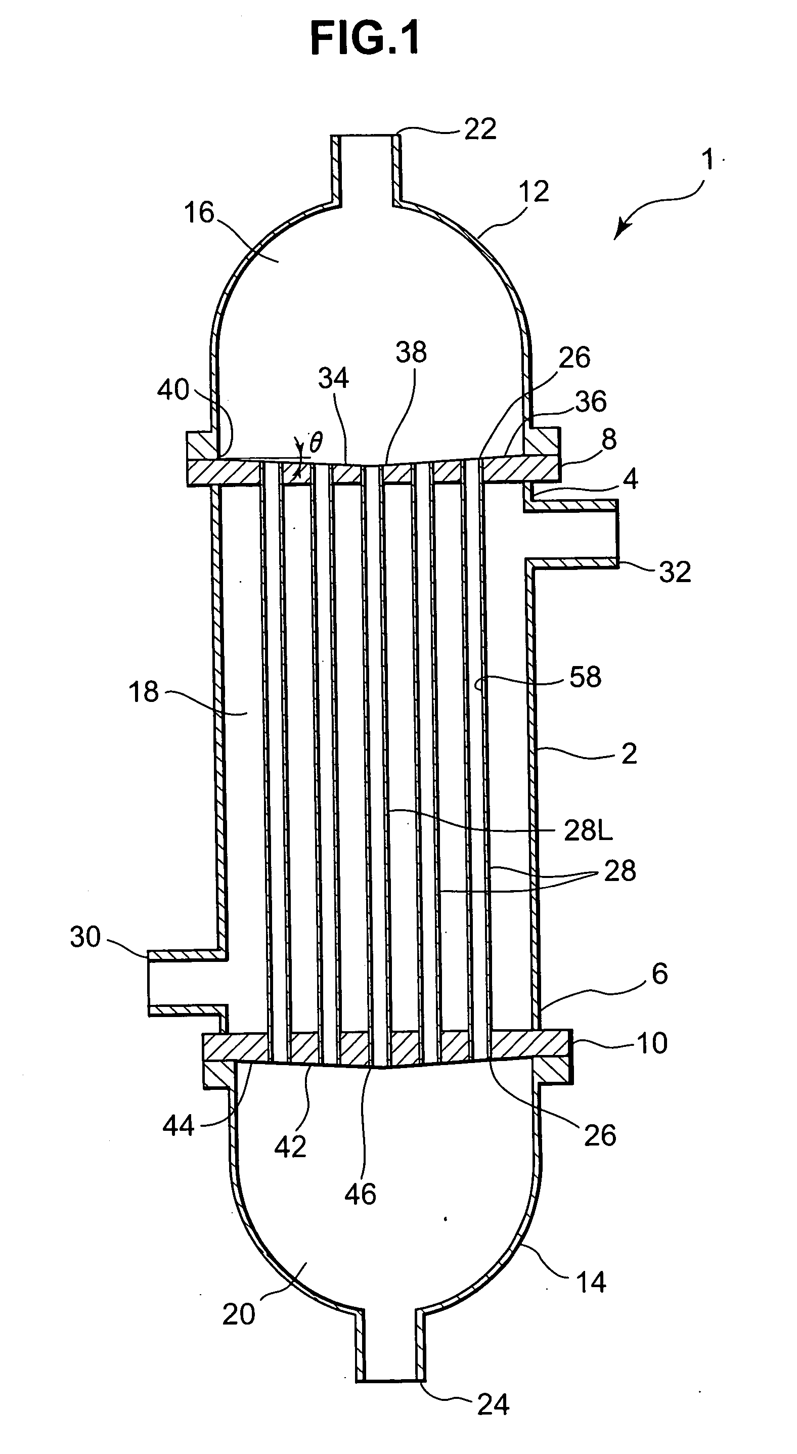 Vertical multitubular heat exchanger and distillation column system including the same