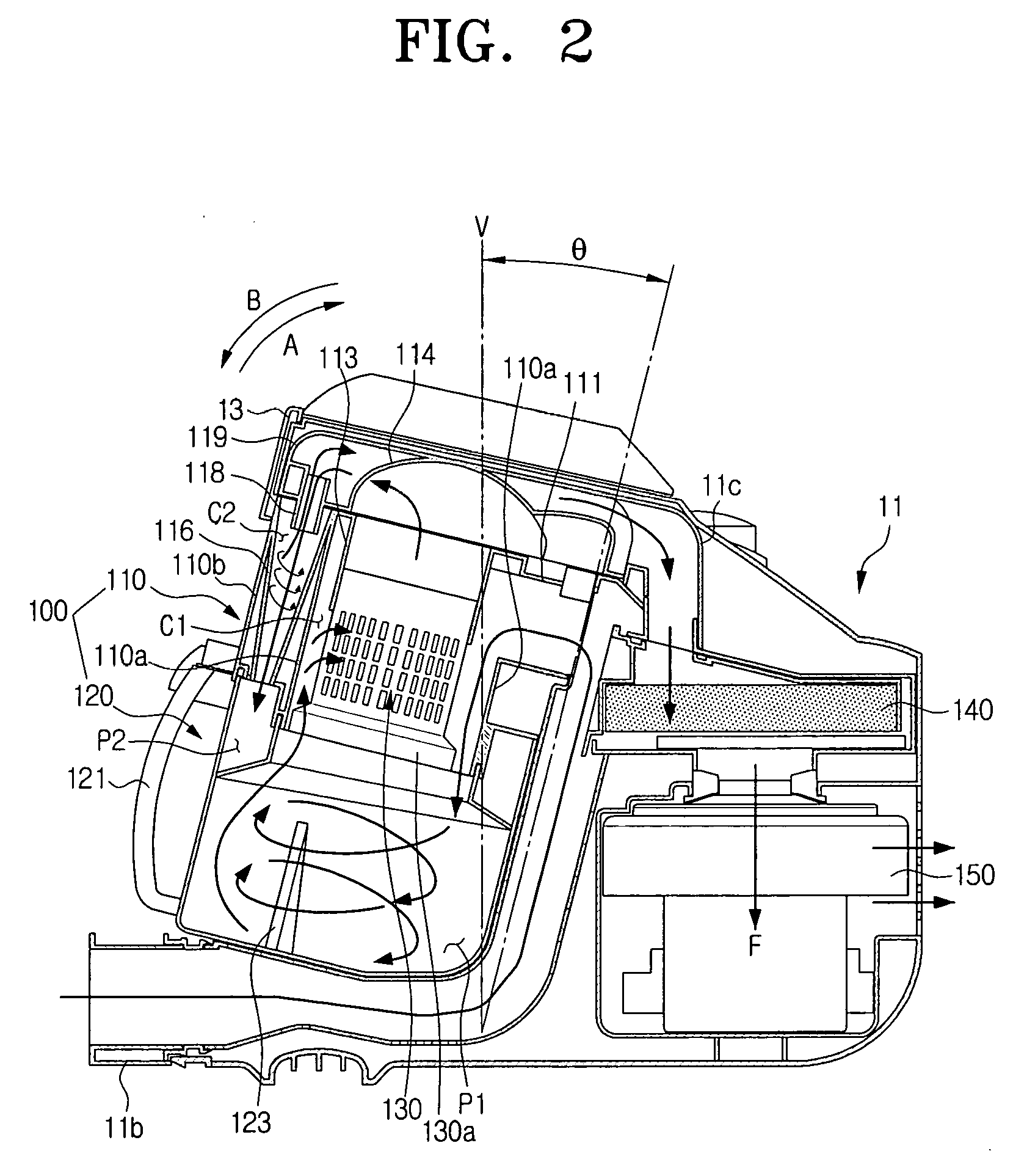 Vacuum cleaner having a cyclone dust collecting apparatus