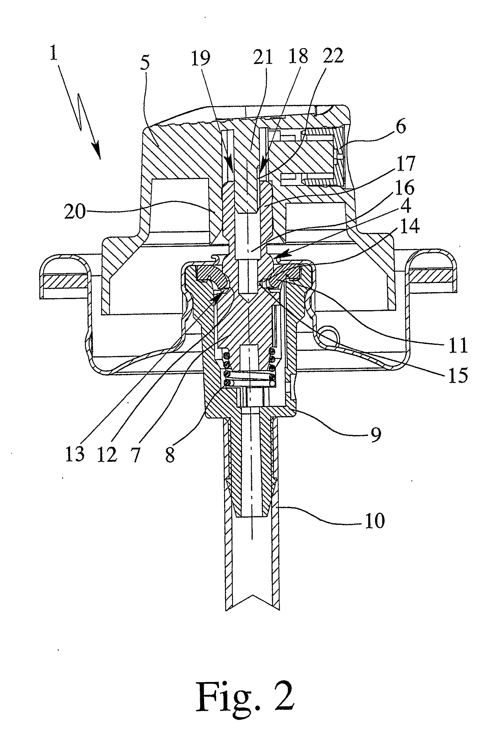Device and Spray Head for Atomizing a Preferably Cosmetic Liquid Byb Means of a Throttle Device, and Method for Producing Such a Device