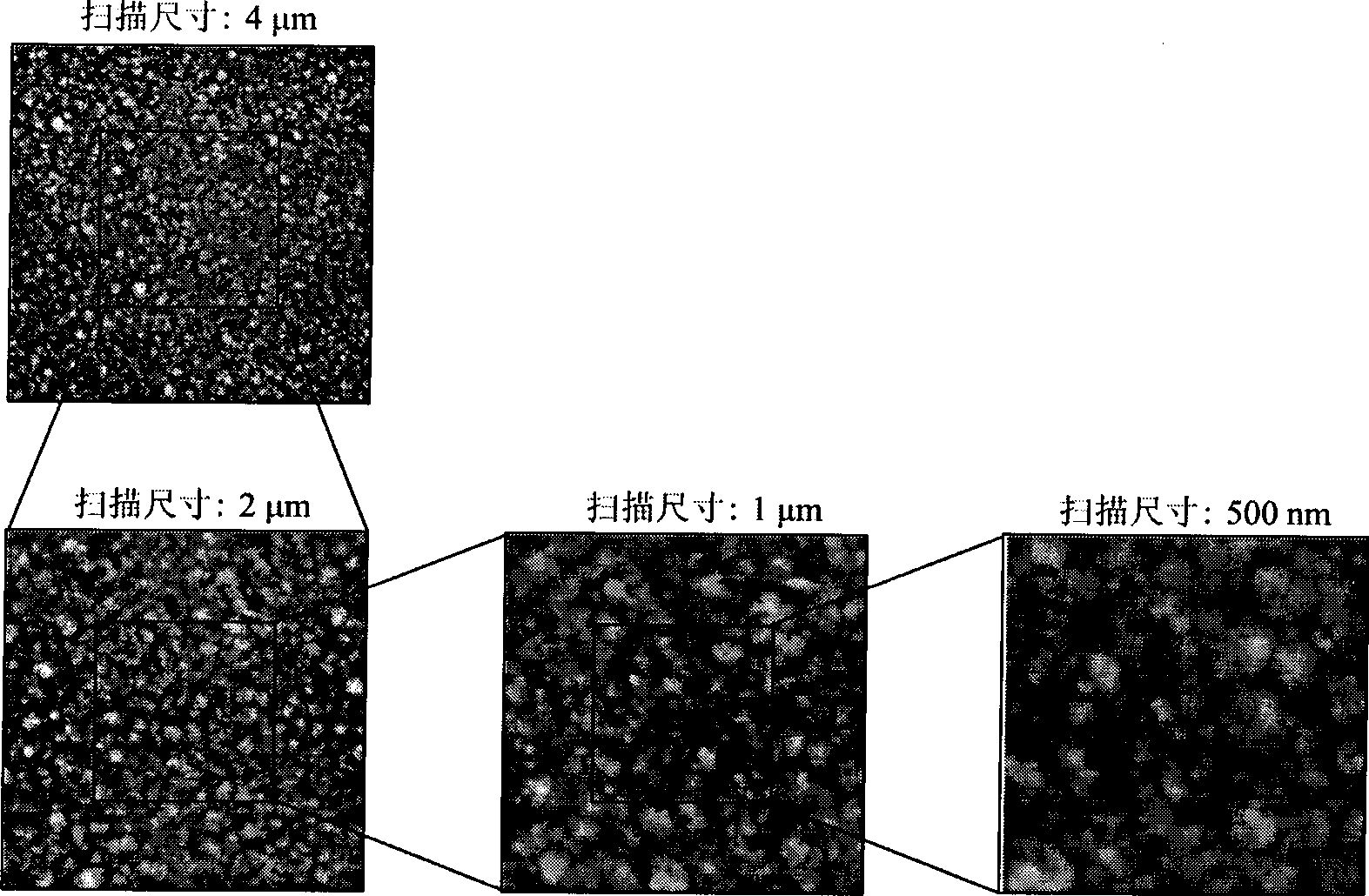 Method for quantizing characterization of thin film surface topography based on multi-dimension system theory
