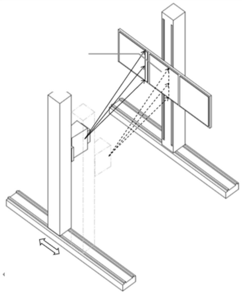 Imaging device through slit scanning