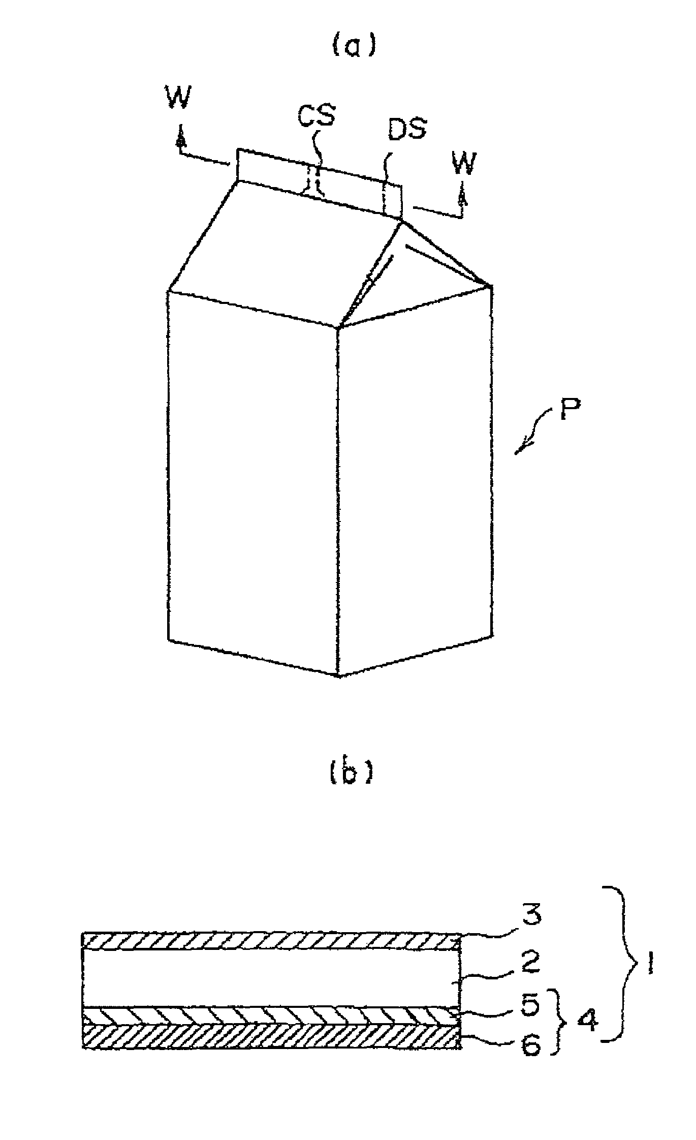 Paper container for liquid