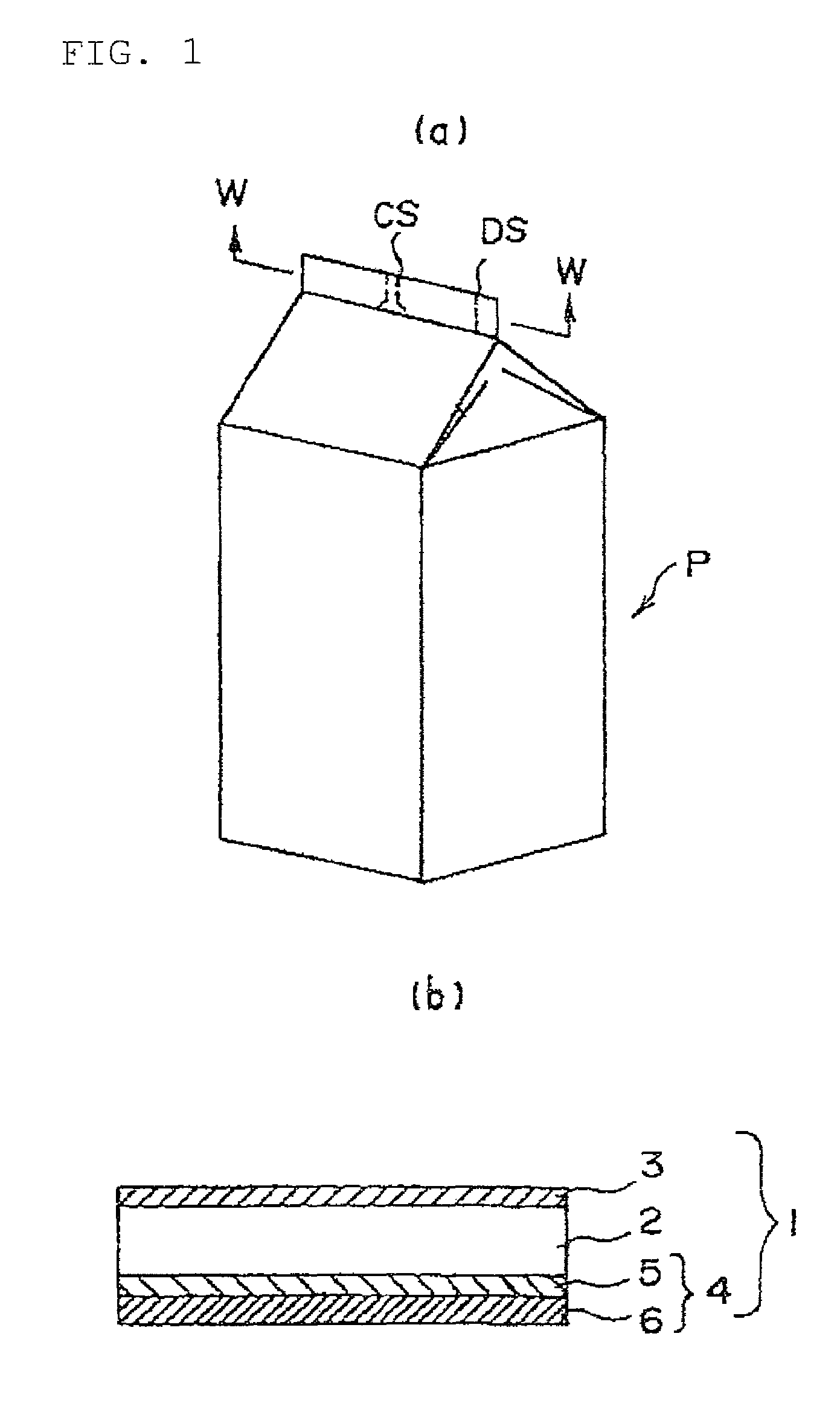 Paper container for liquid