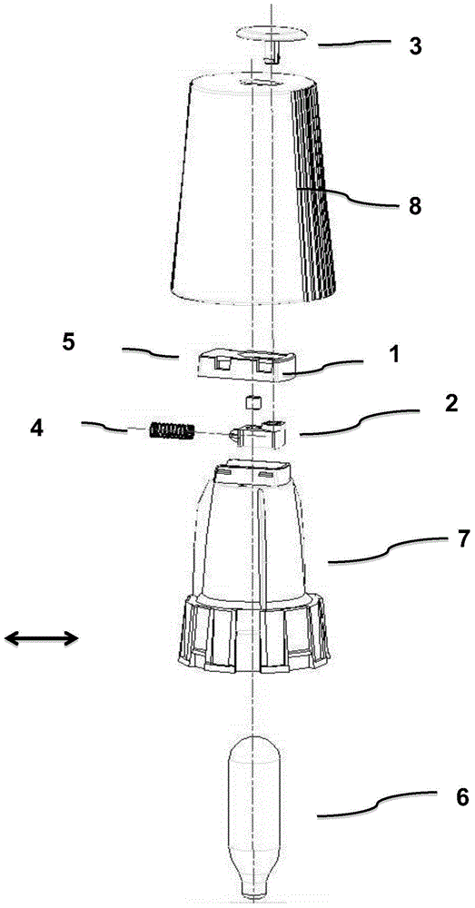 Magnetic inflation bottle holding device for aerated water machine and aerated water machine
