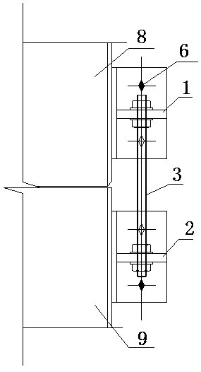Steel column butt joint adjustment fixing device and method