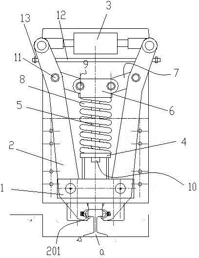 Self-locking rail clamping device