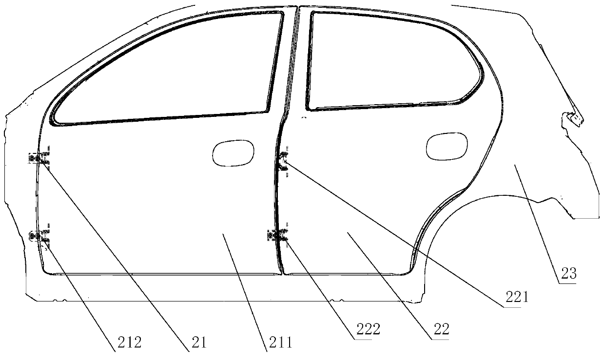 A kind of vehicle door assembly accuracy detection method