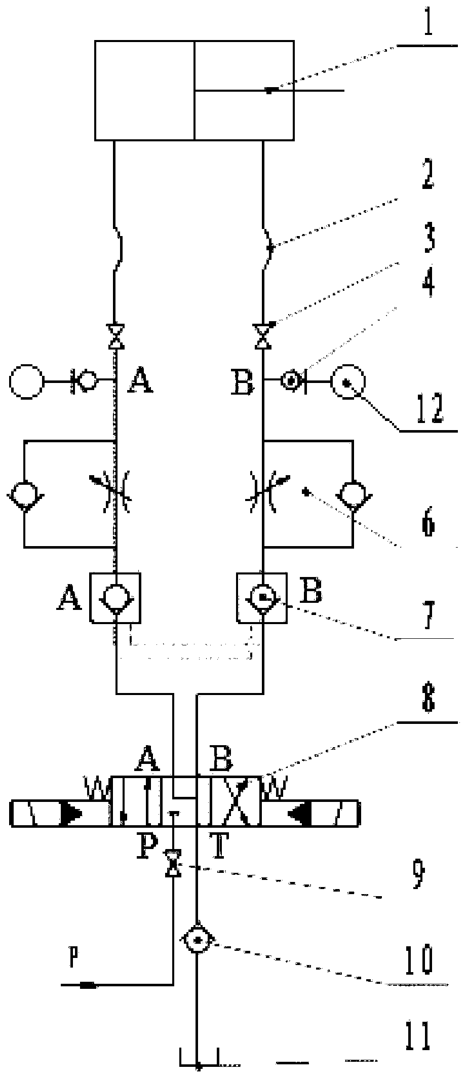 Air void eliminating device and method for hydraulic system with hydraulic lock