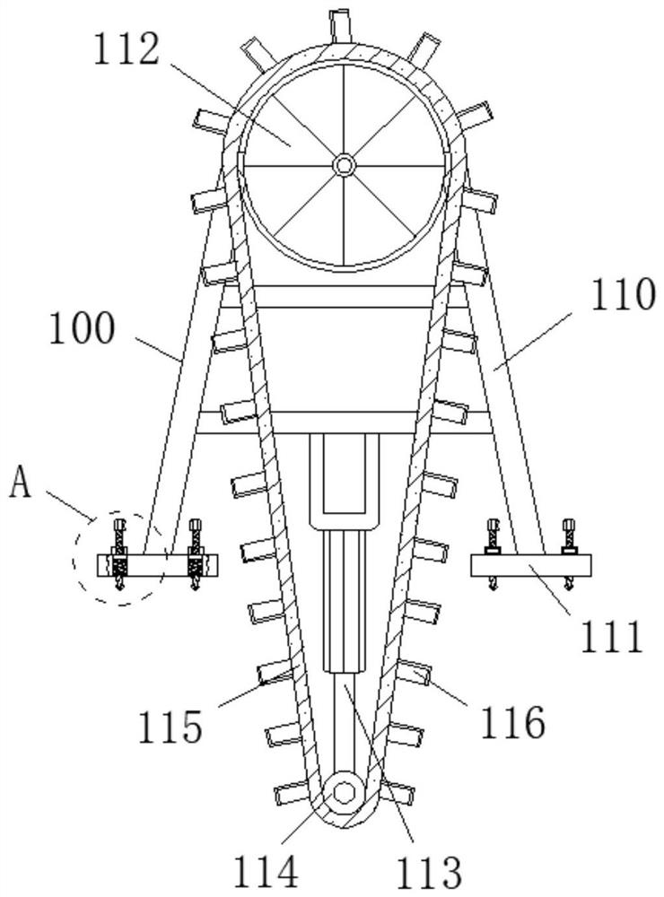 Transport device used for continuously transporting underground mined minerals