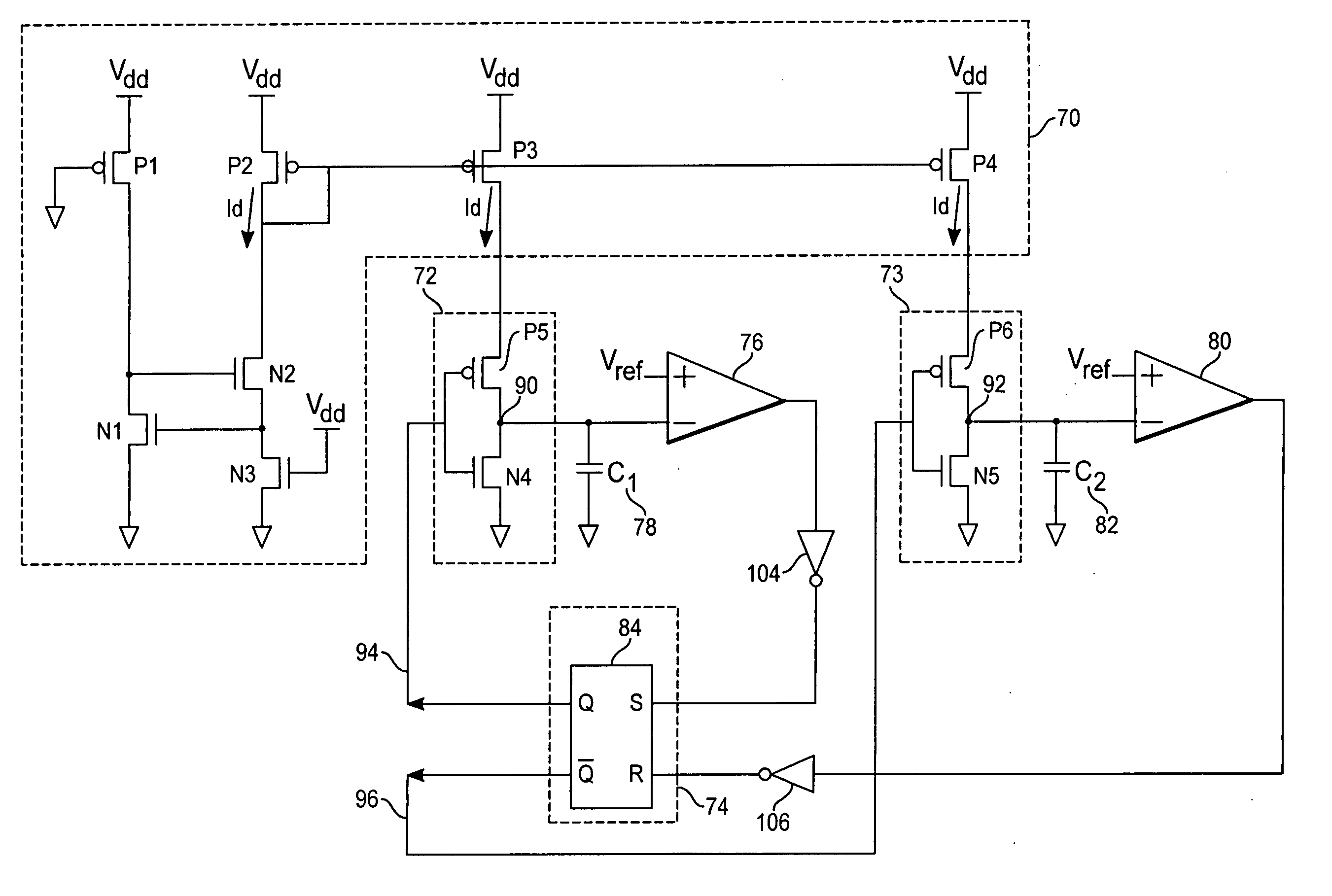 Oscillator circuit for EEPROM high voltage generator
