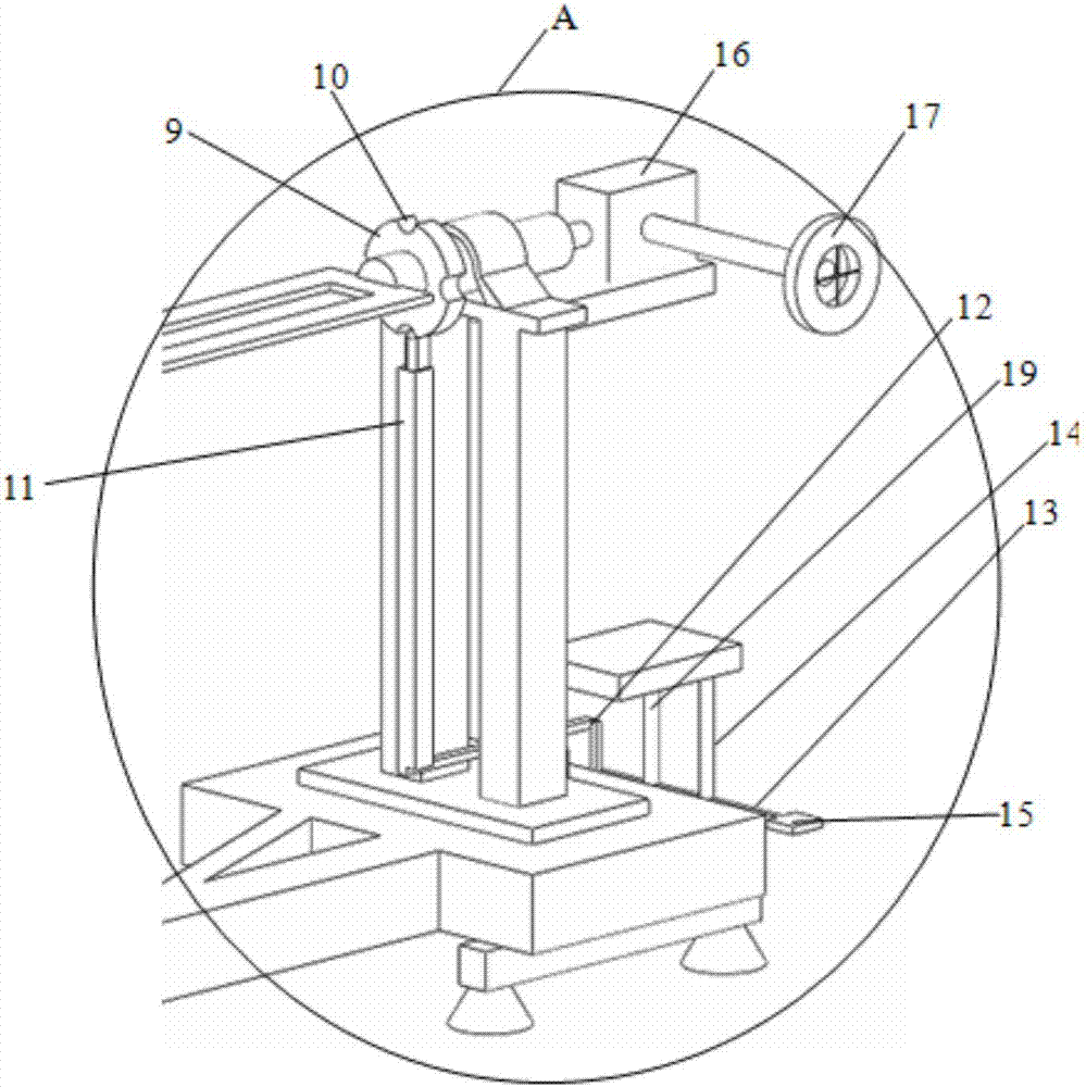 Hand-cranking rotary mechanical locking overturning table