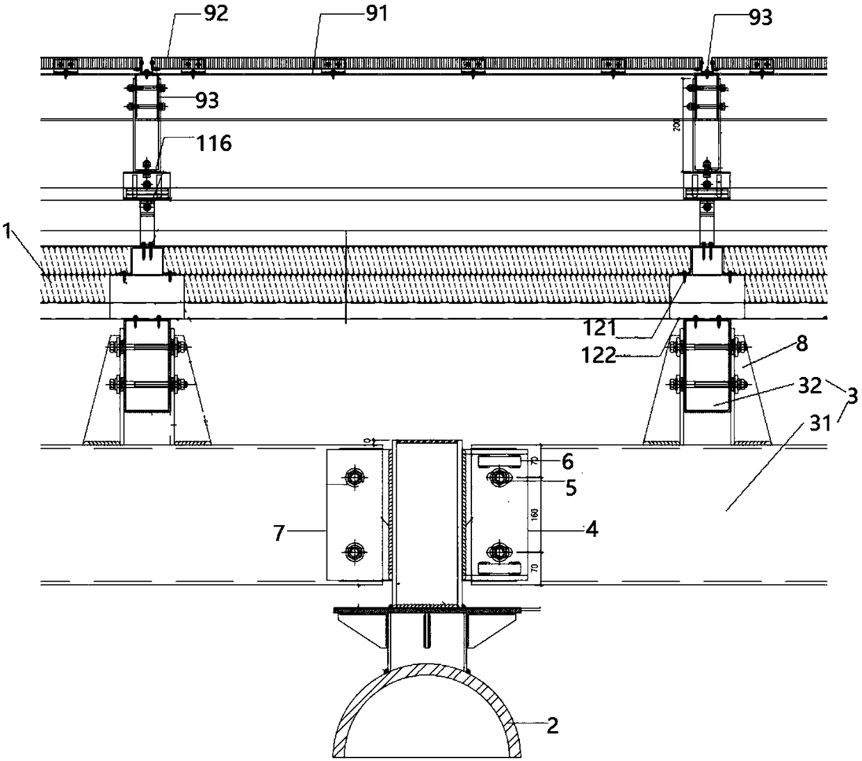 Safety and wind-resistant metal roofing structure system and installation technology thereof