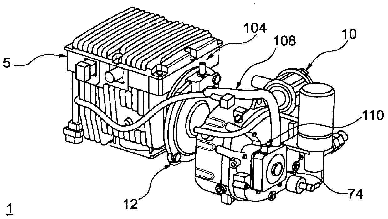 System for an utility vehicle comprising a screw compressor and an electric motor