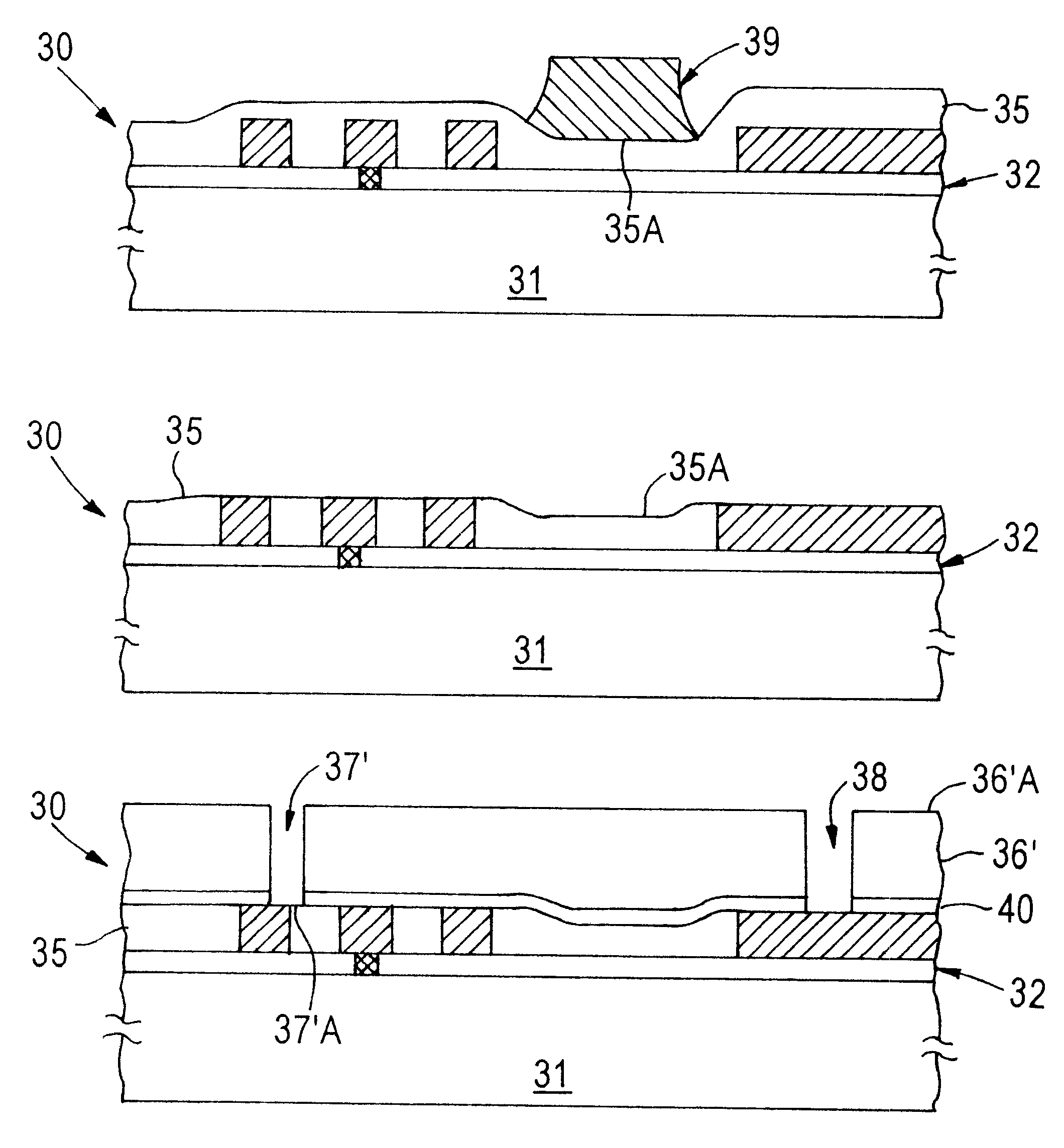 Reverse mask and nitride layer deposition for reduction of vertical capacitance variation in multi-layer metallization systems
