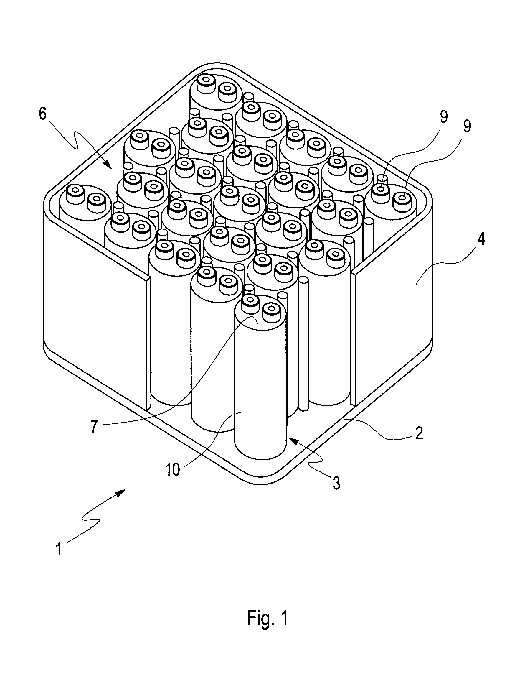 Battery with a Heat Conducting Plate
