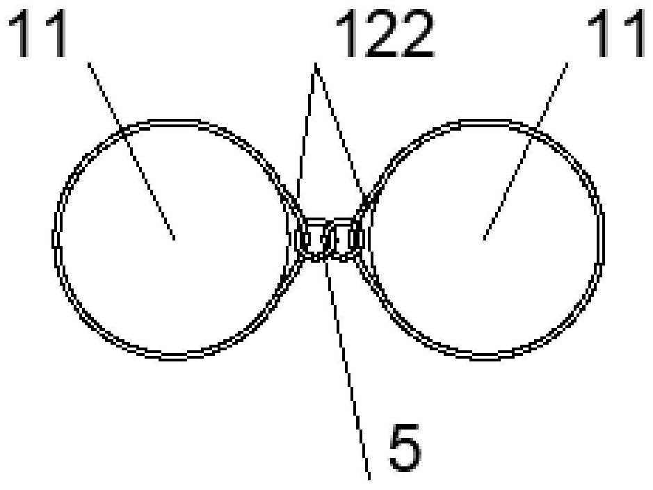 Ultra-large-span closed stock bin based on independent air rib type membrane structure