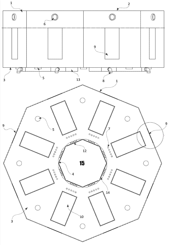 Liquid storage box for realizing internal fluid driving by utilizing temperature difference power source