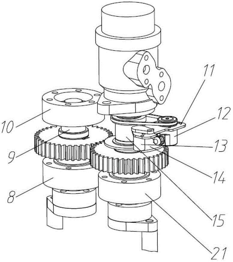 Symmetrical and rotary seedling weeding unit