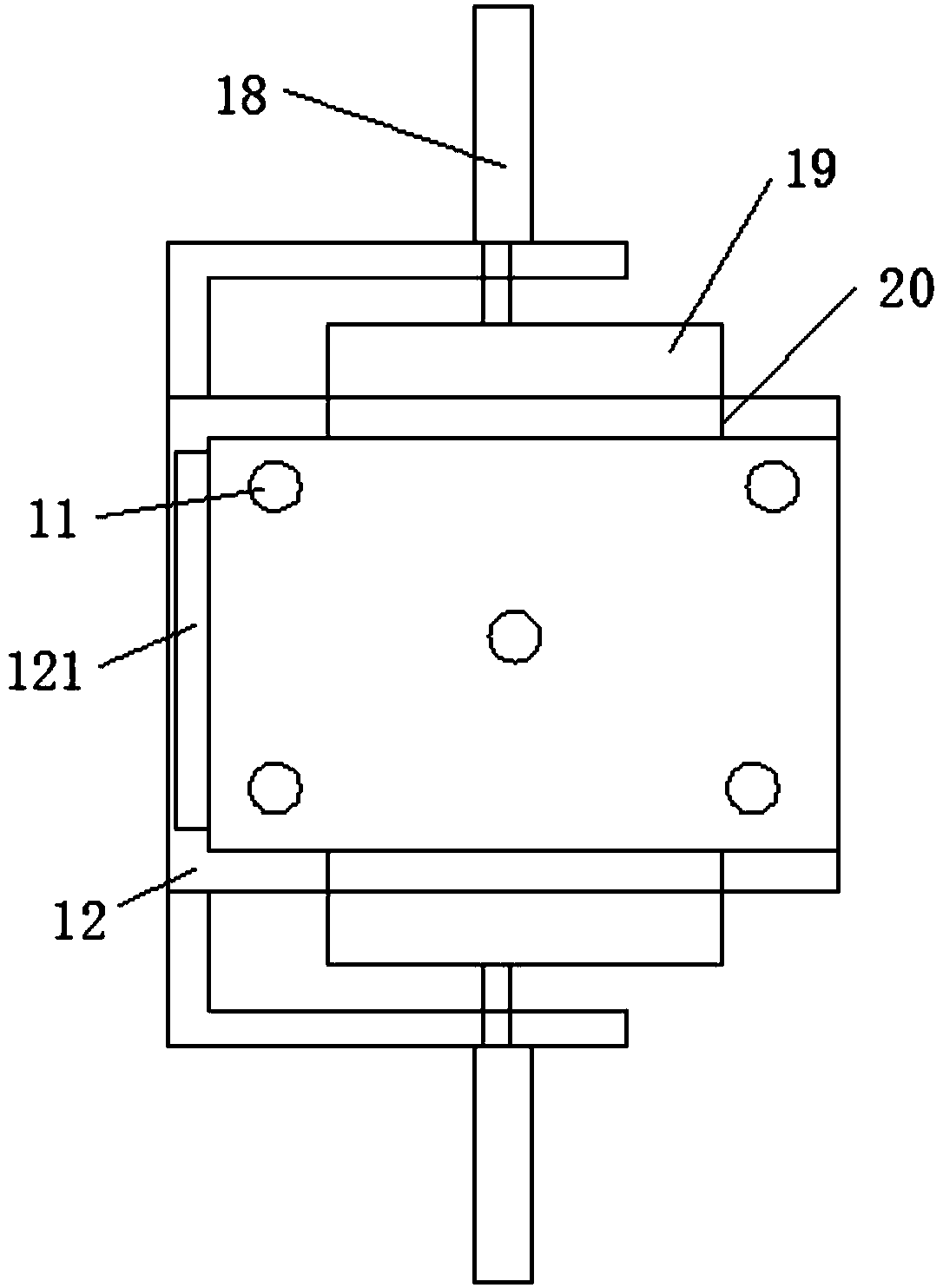 Full-automatic hand bag bottom card placing process and device