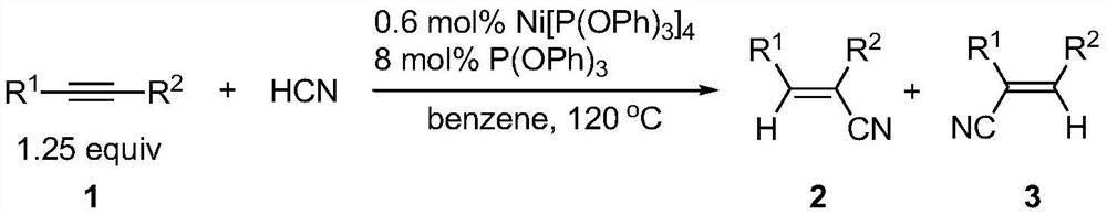A kind of preparation method of alkenyl cyanide compound