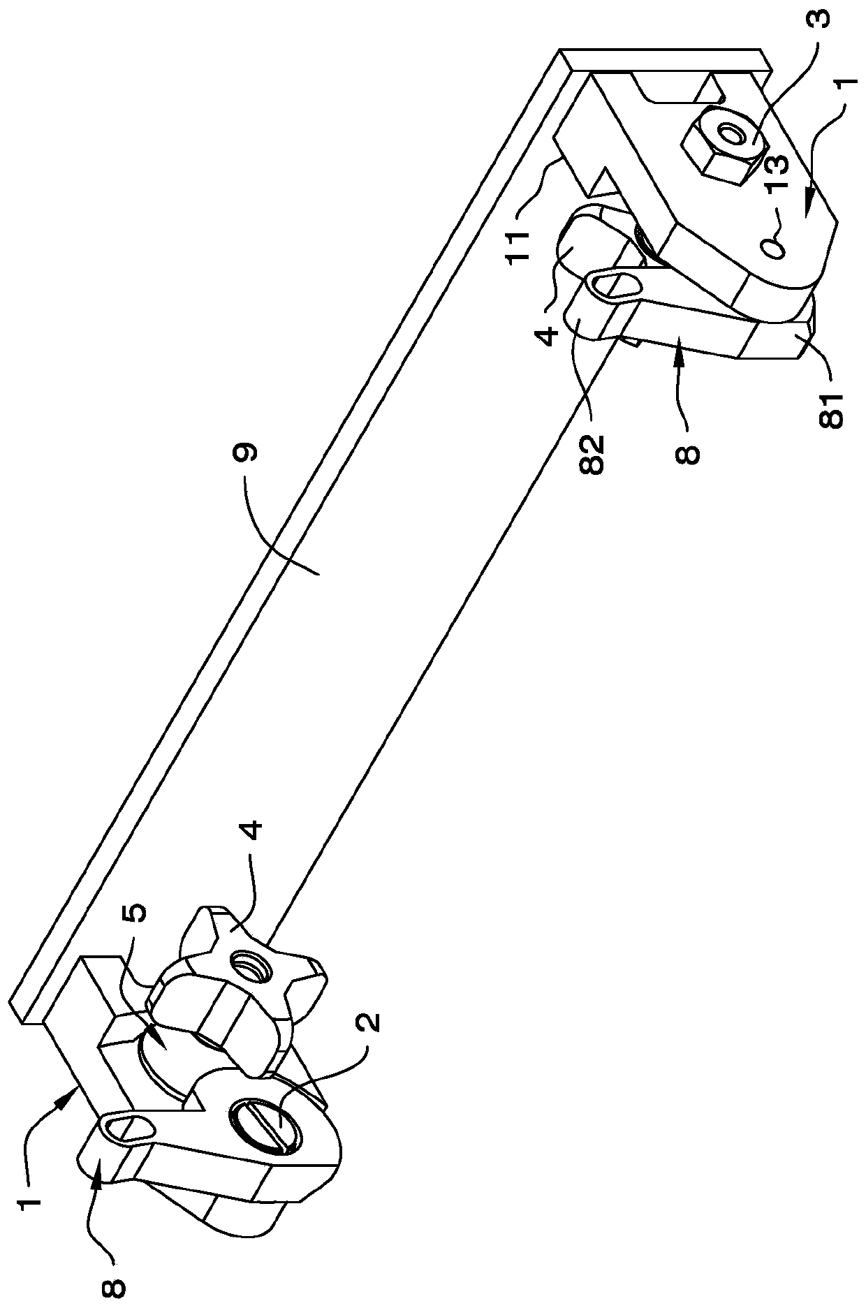 Locking block assembly for filtering device of VOC governance monitoring equipment