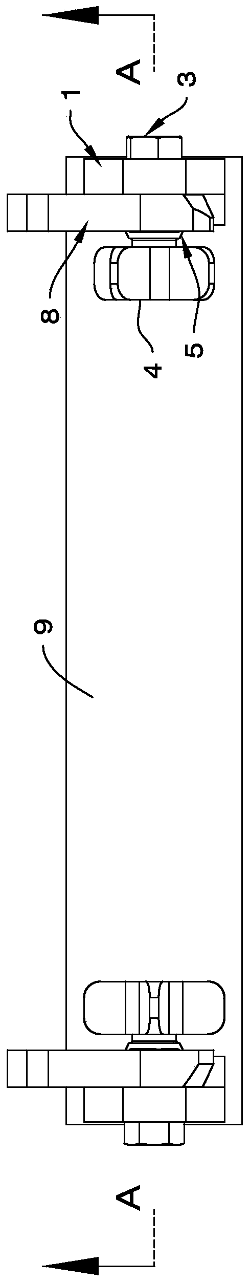 Locking block assembly for filtering device of VOC governance monitoring equipment