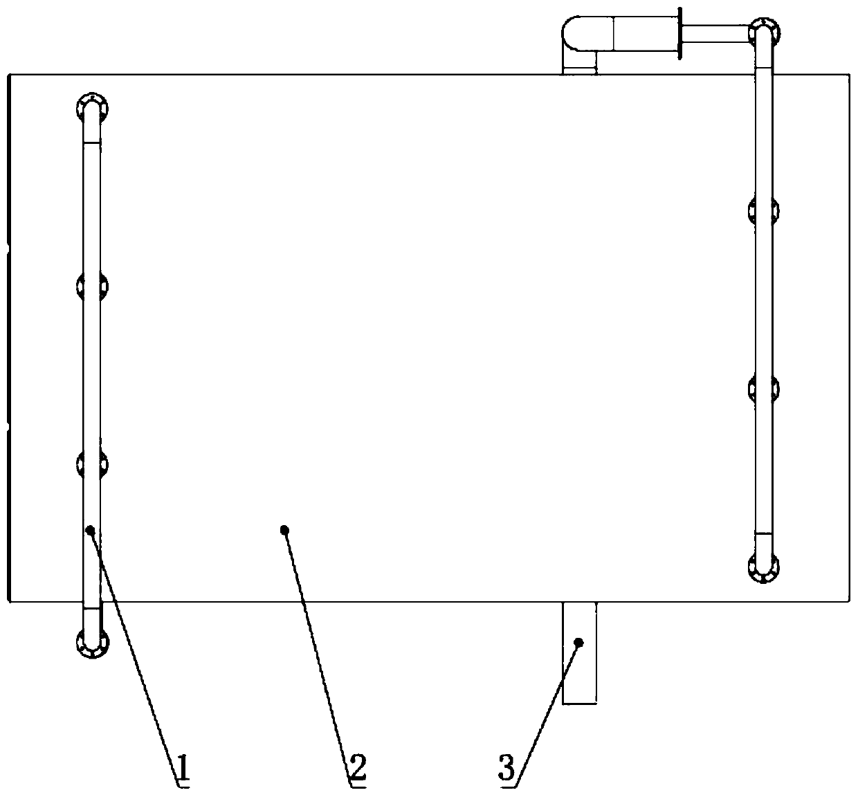 An assembled flue gas condenser